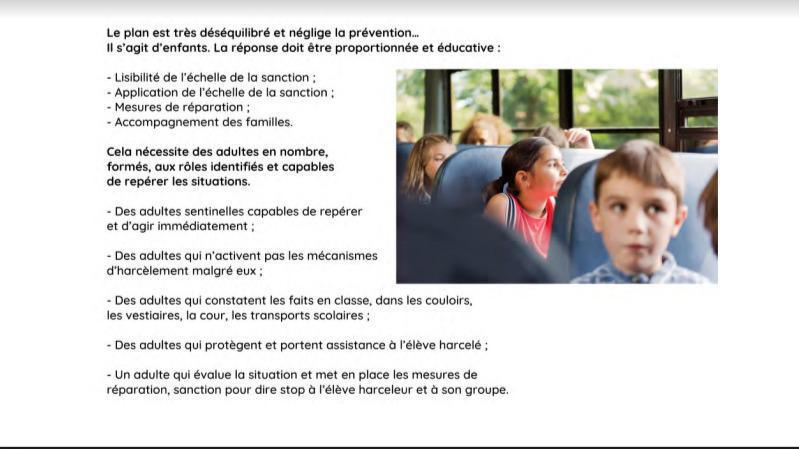L'avis et les demandes de la FCPE concernant le harcèlement