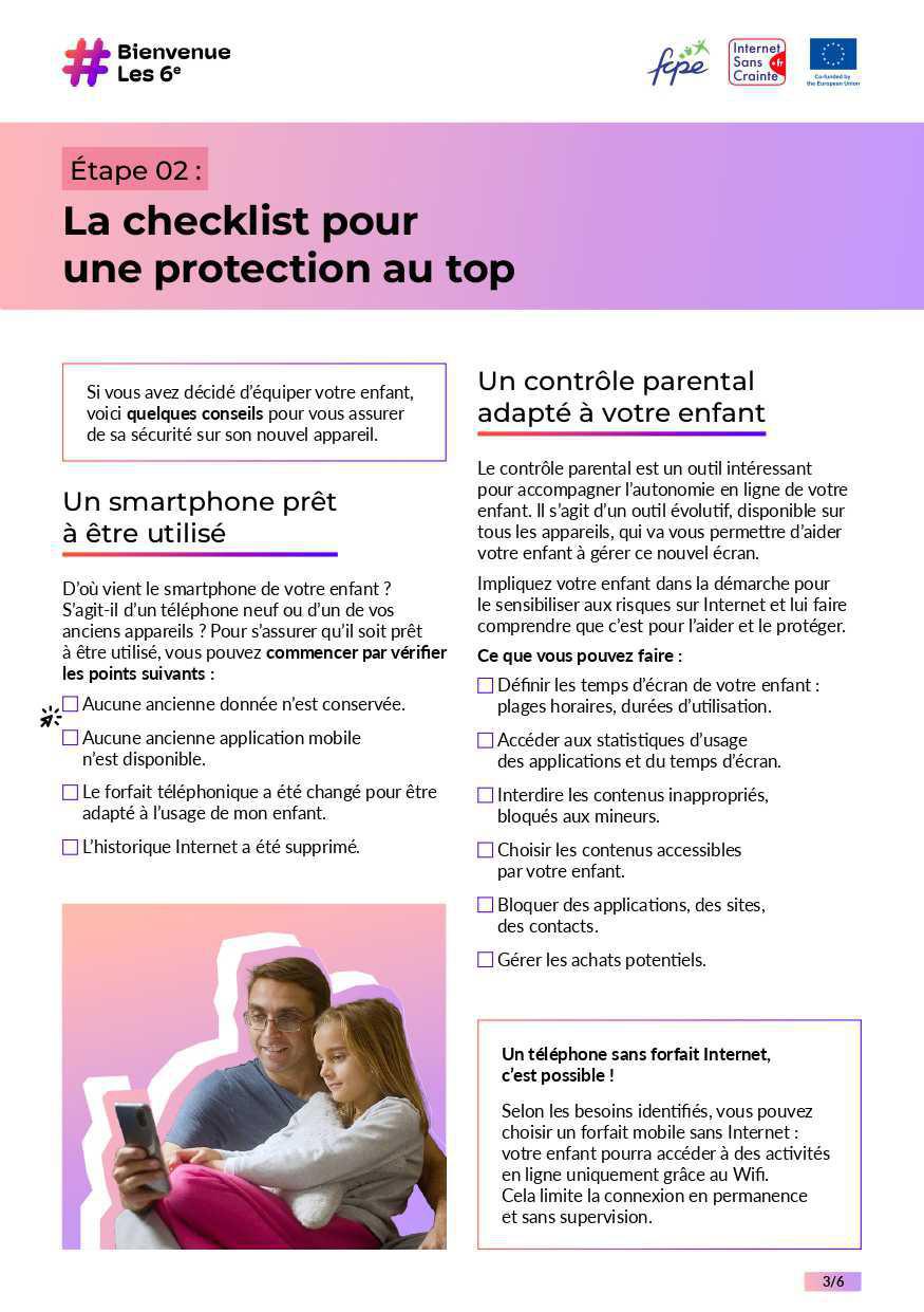 Le smartphone, mise en place du Kit famille pour sa bonne utilisation