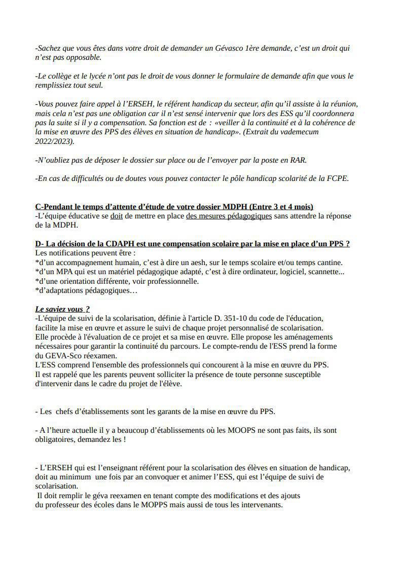 Elèves à besoins particuliers: vos droits