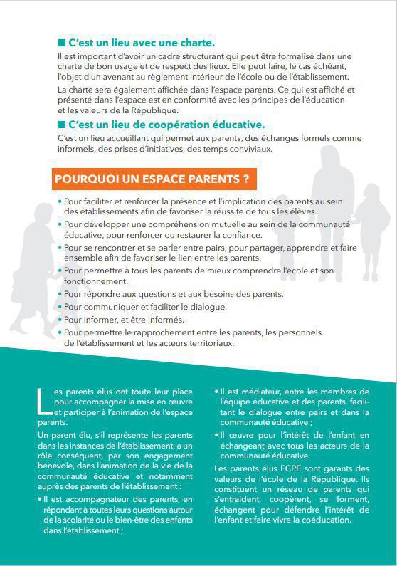Espaces parents à l'école, un objectif avoué de la FCPE