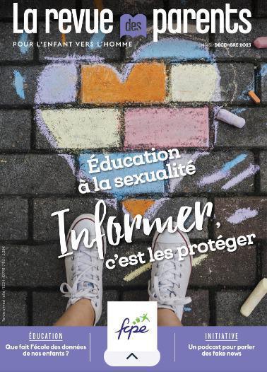 Education à la sexualité: article à lire dans la revue des parents (entre autres)