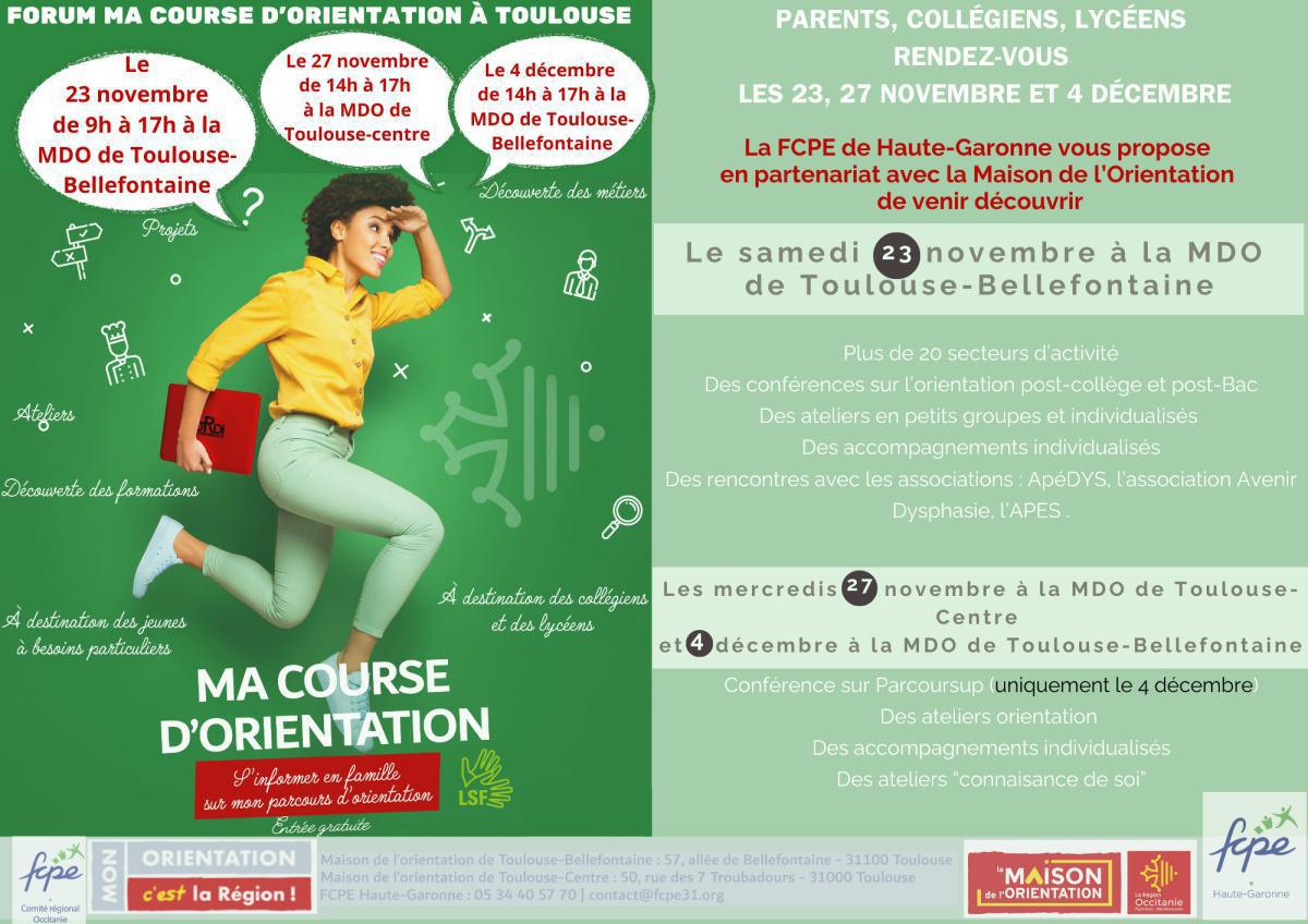 6eme FORUM "Ma course d'orientation " à Toulouse 6eme FORUM "Ma course d'orientation " à Toulouse