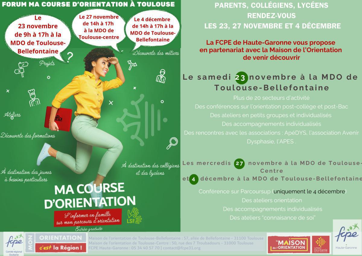 La FCPE31 au Forum "Ma course d'Orientation"