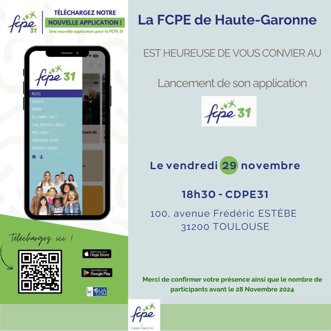 Ne manquez pas notre RDV pour le lancement de l'application !