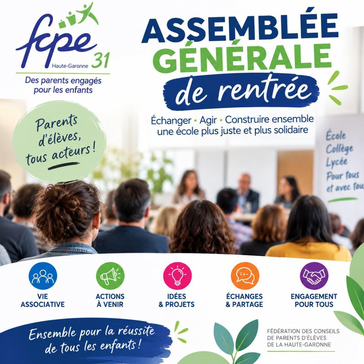 Samedi 26/09/26 - 9h AG Départementale de rentrée 2026 