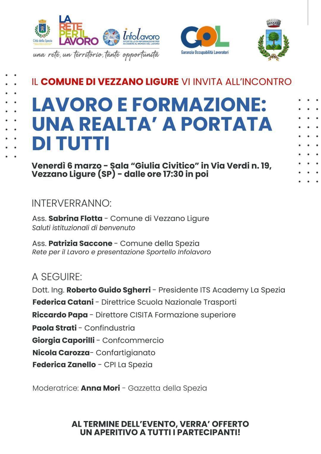 "Lavoro e Formazione: Una Realtà a Portata Di Tutti" (Inizio ore 17:30)