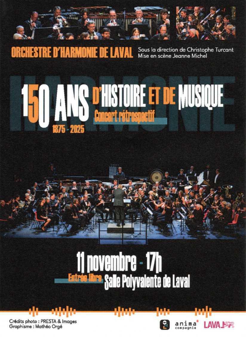 L’Orchestre d’Harmonie de Laval fête ses 150 ans