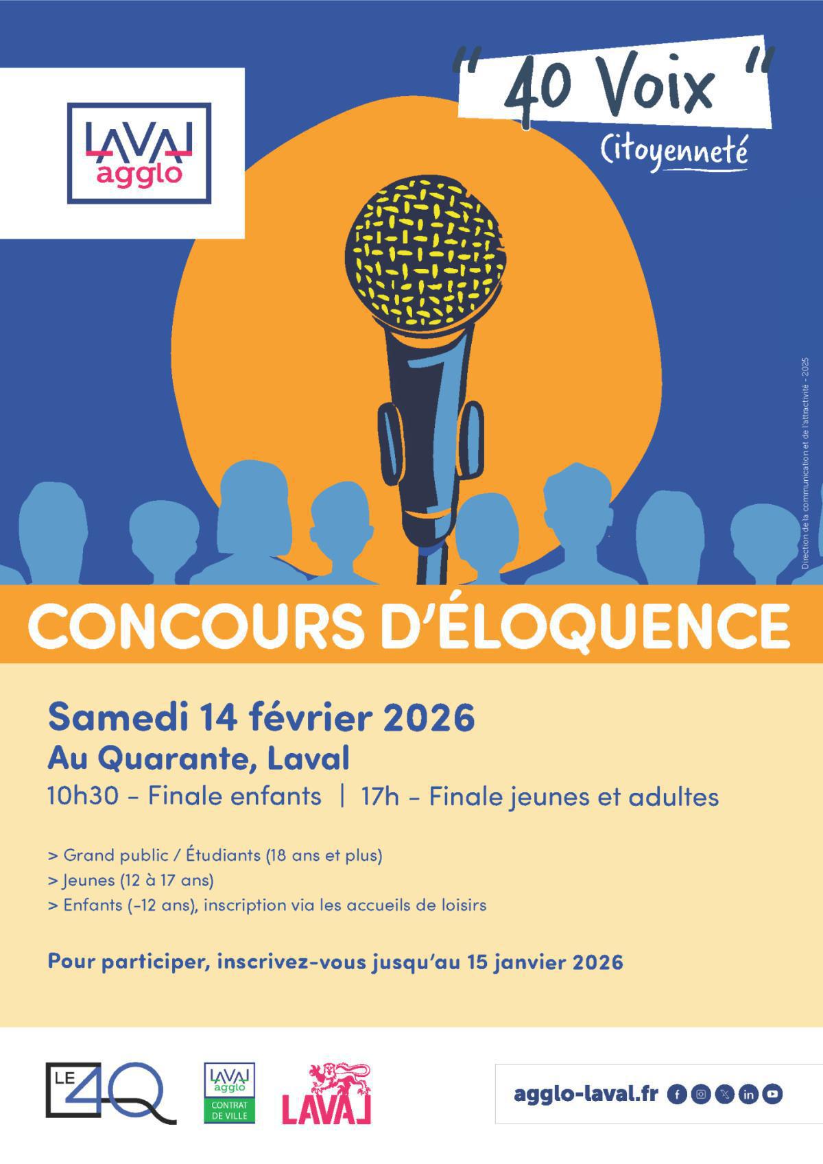 Concours d'éloquence : 40 voix