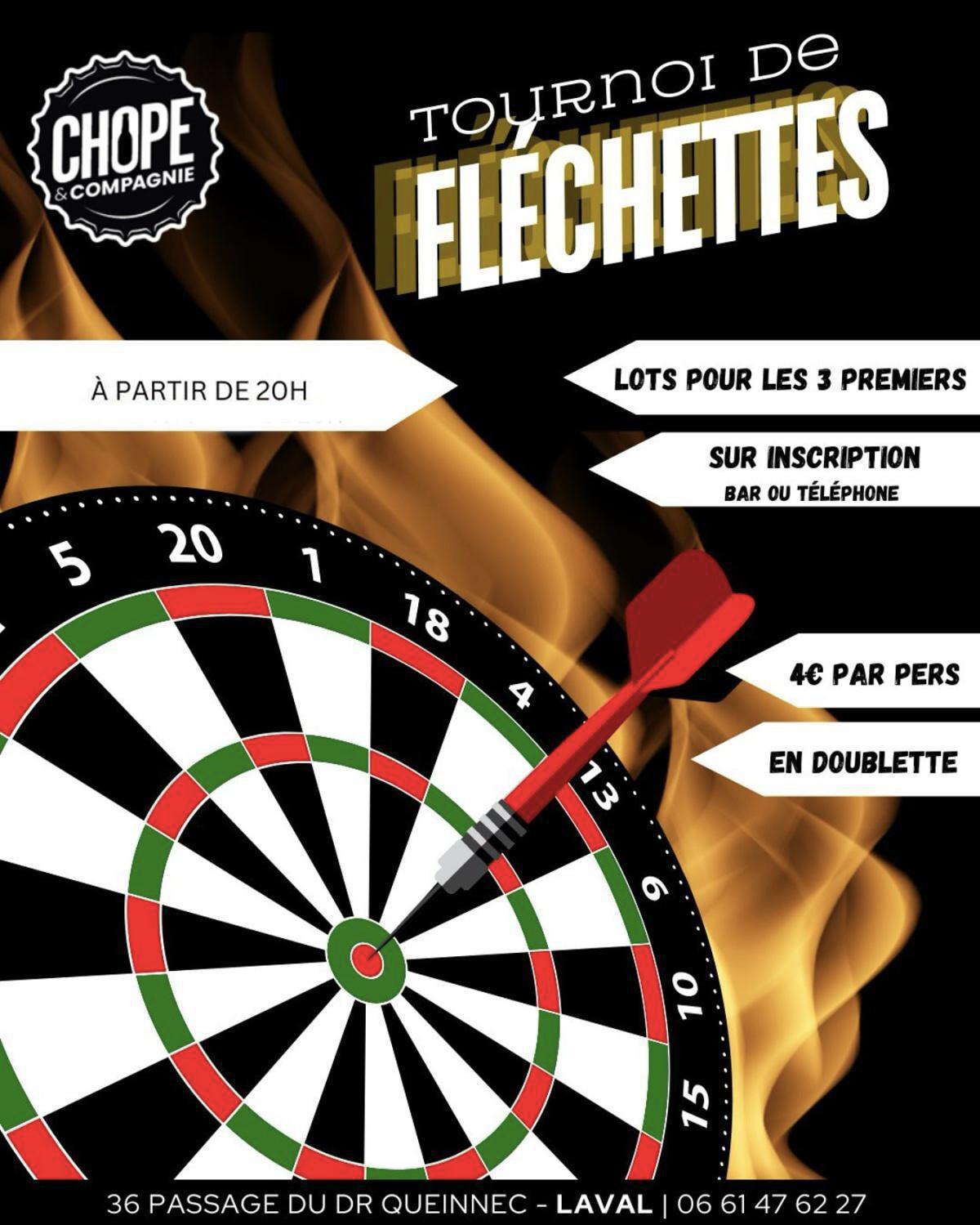 Tournoi de fléchettes à Chope et compagnie