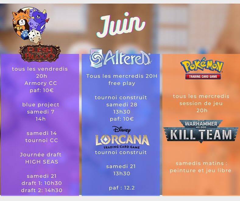 Sessions jeu à L'antre des joueurs