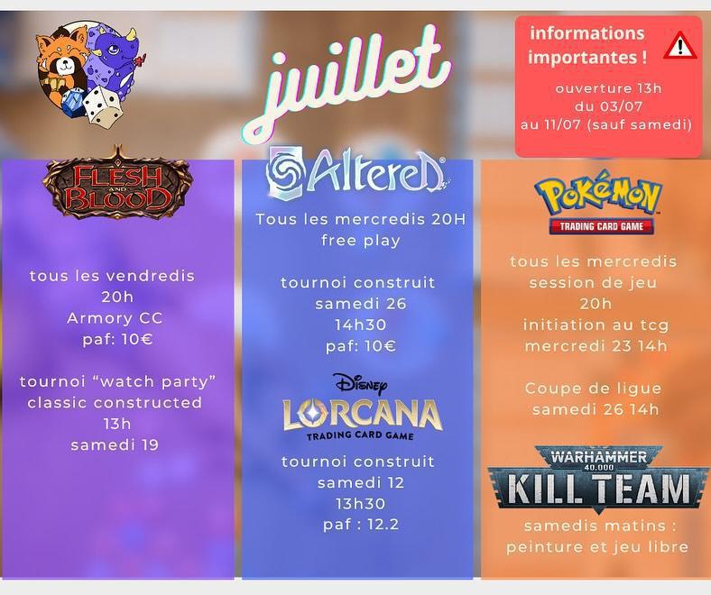 Sessions jeu à L'antre des joueurs