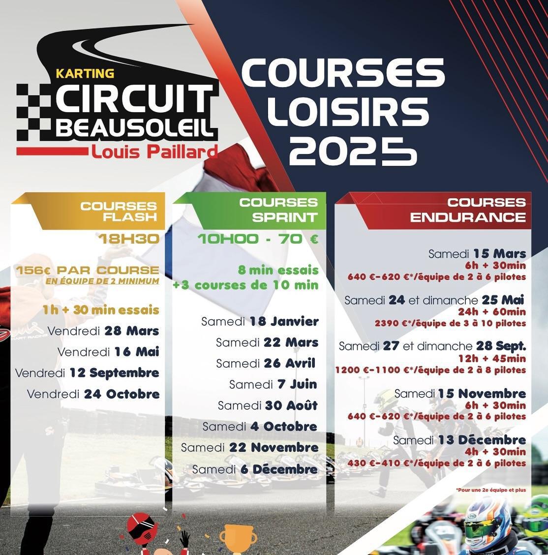 Courses sprint au Karting Beausoleil