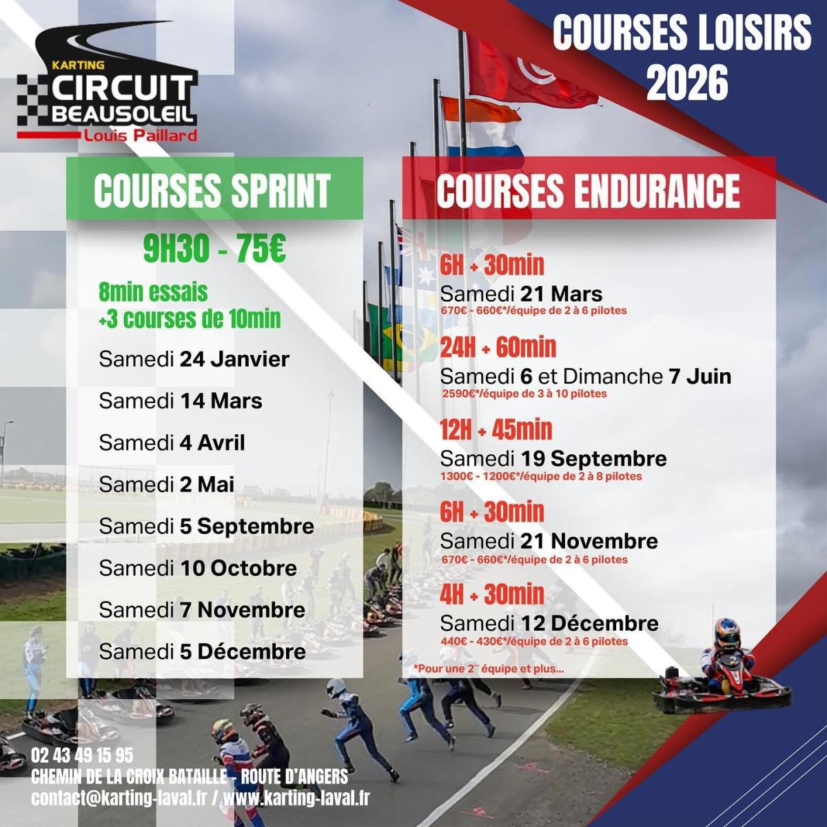 Courses sprint au Karting Beausoleil