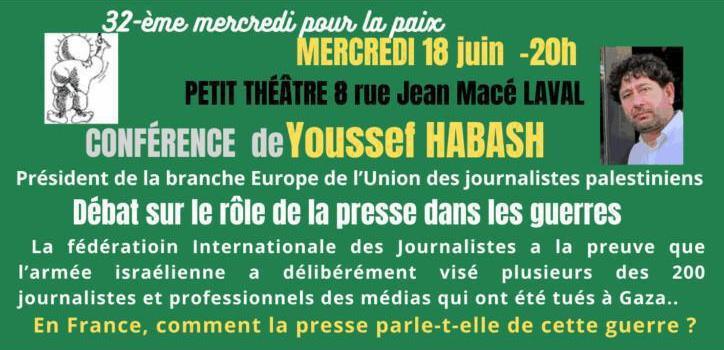 32ème conférence pour la paix au Théâtre du Tiroir