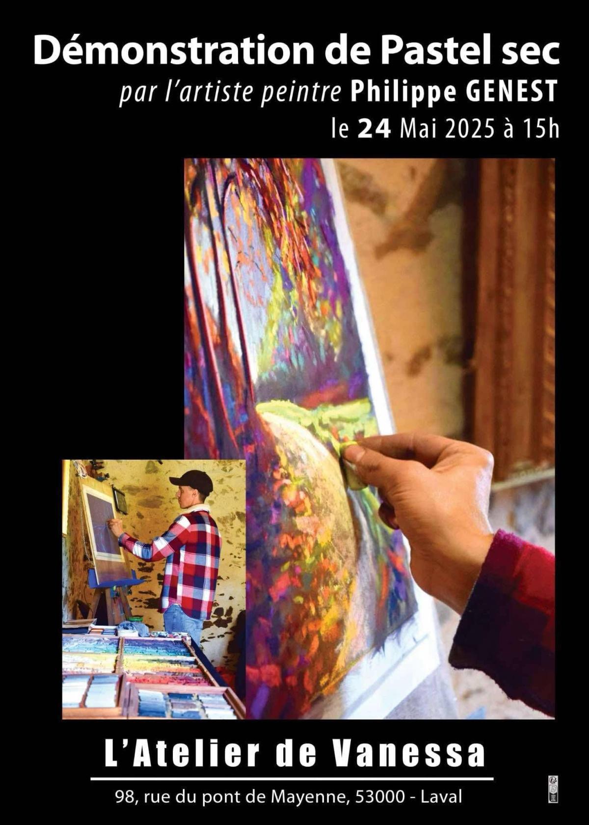 Démonstration de pastel sec à L'Atelier de Vanessa