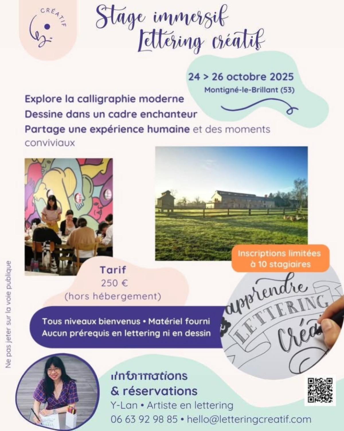 Stage immersif Lettering créatif