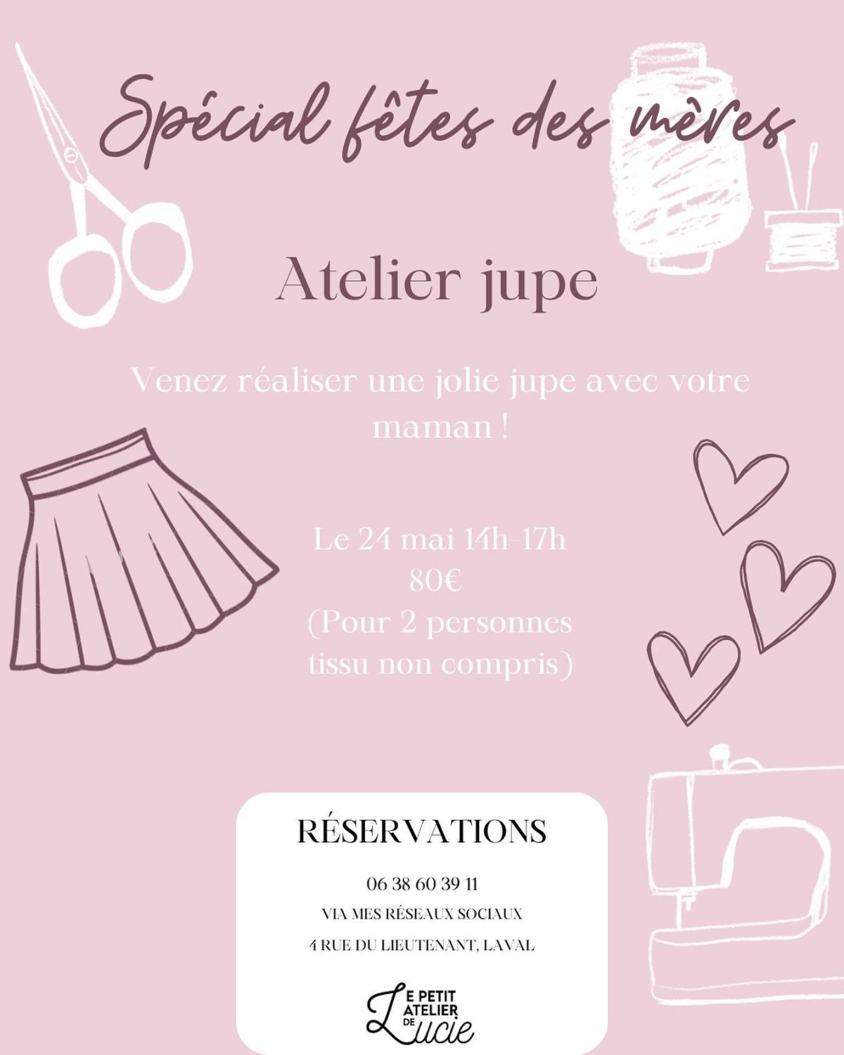 Atelier couture spécial Fêtes des mères au Petit Atelier de Lucie