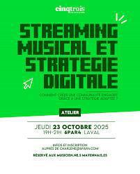 Atelier cinqtrois : Streaming musical et stratégie digitale