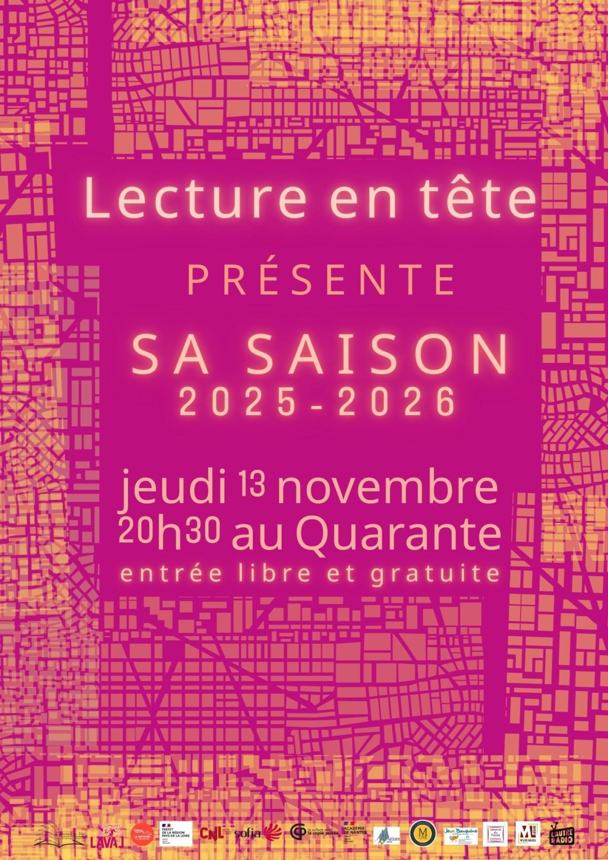 Présentation de la saison 25-26 de Lecture en Tête