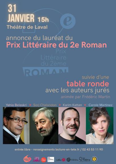 Annonce du lauréat du prix Littéraire du 2e roman