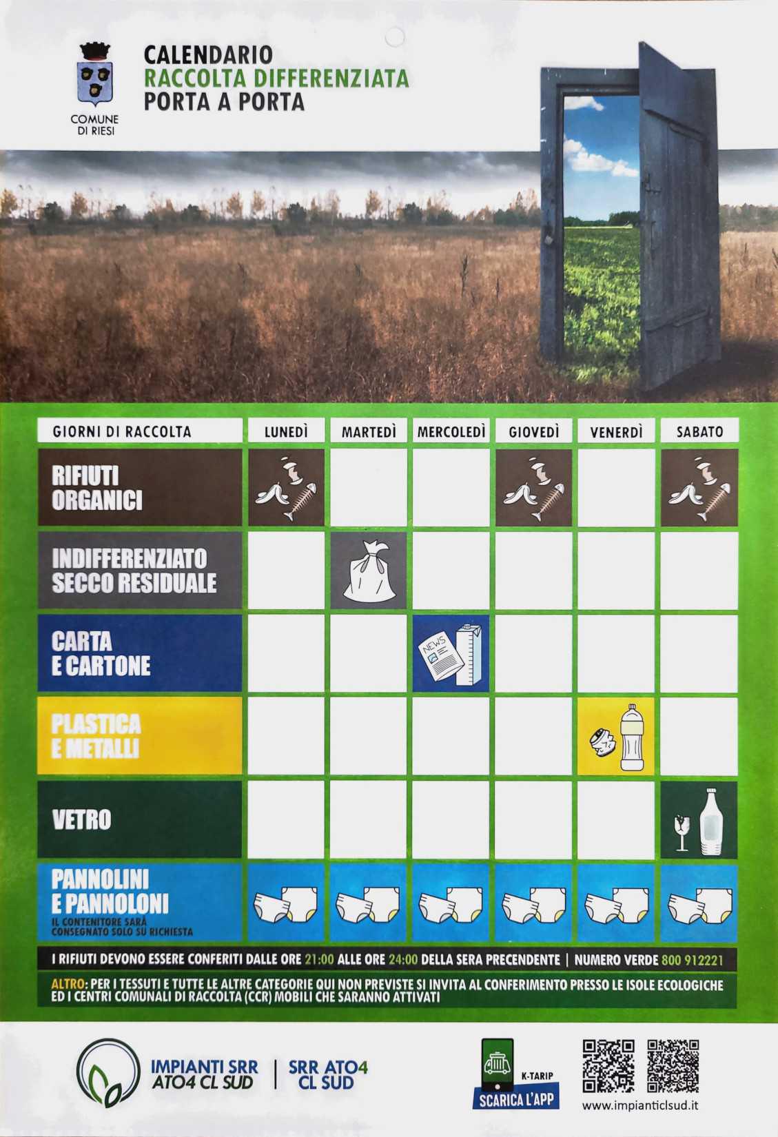 Calendario Porta a Porta