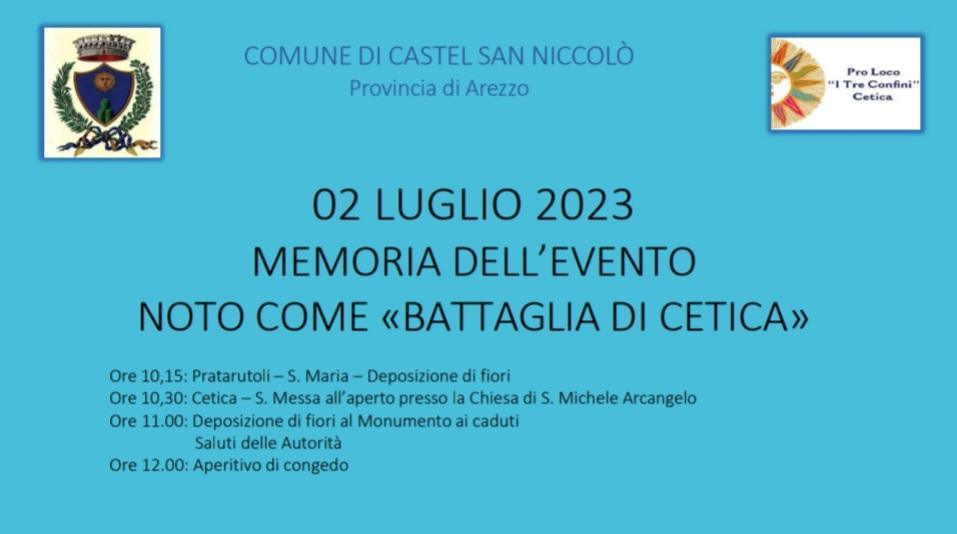Battaglia di Cetica/Memoria - Battle of Cetica/Memorial Battaglia di Cetica/Memoria - Battle of Cetica/Memorial