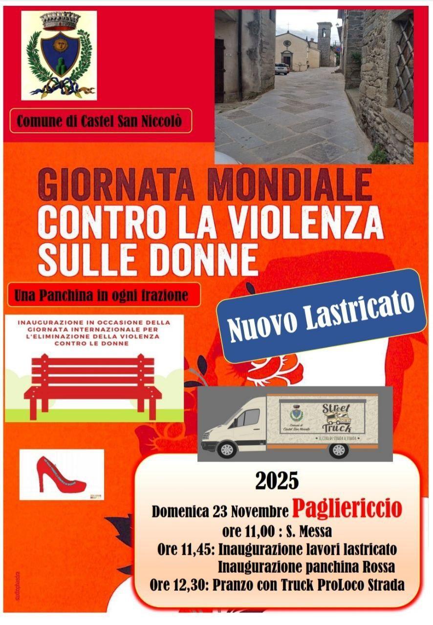 Giornata Mondiale Contro la Violenza sulle Donne - Una Panchina in ogni frazione (dalle ore 11.00)