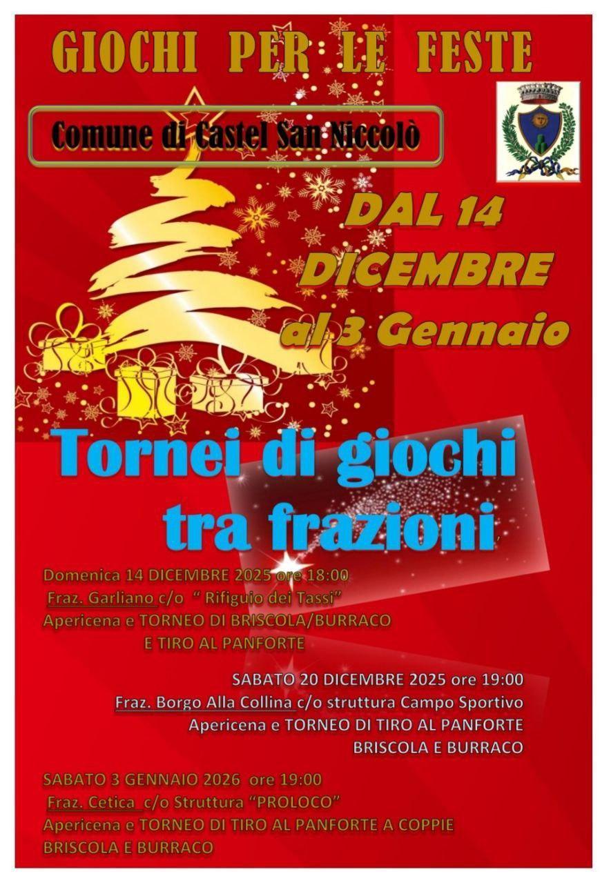 Apericena e Torneo di Briscola/Burraco e Tiro al Panforte (inizio ore 18.00)