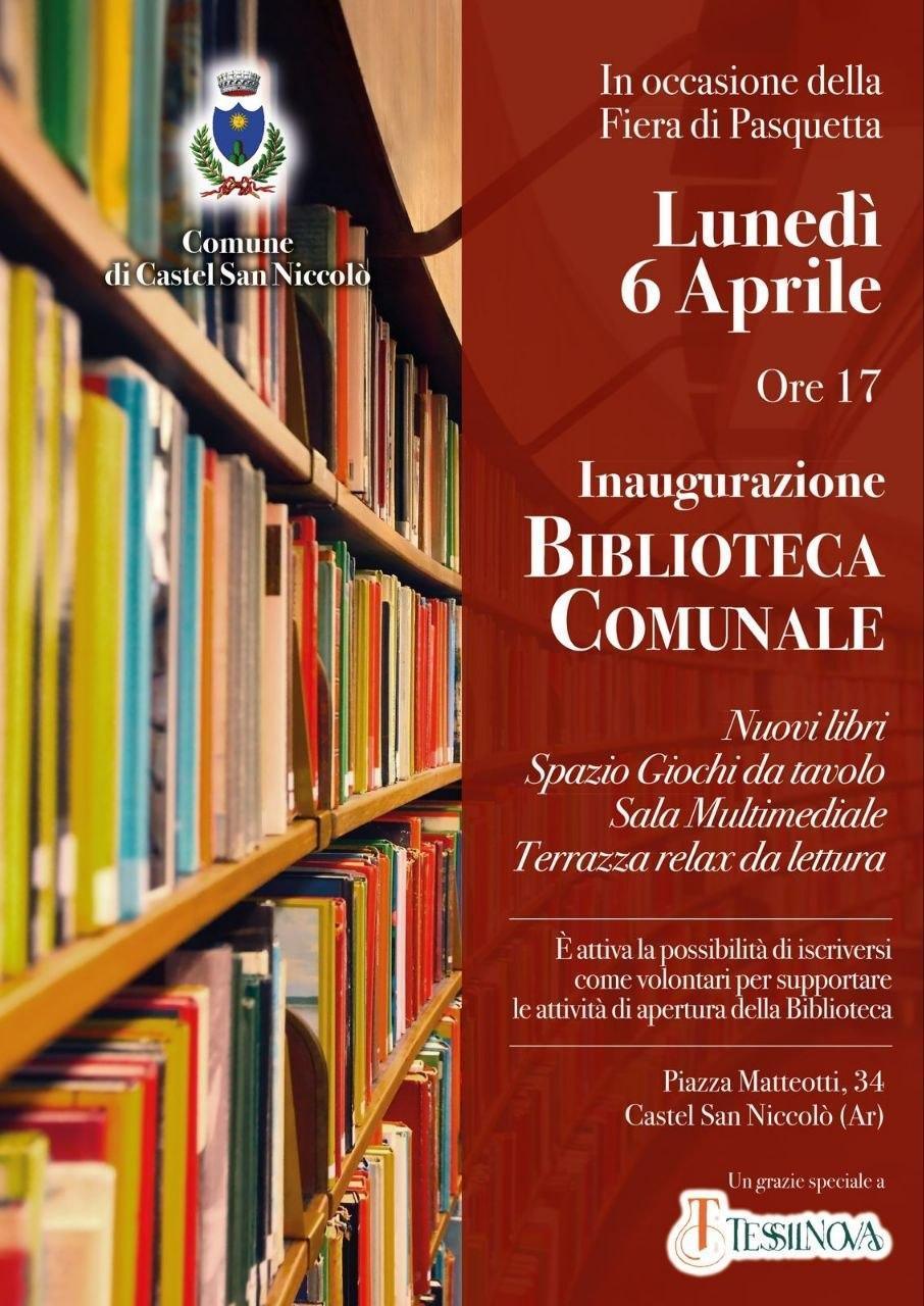 Inaugurazione Biblioteca Comunale (inizio ore 17.00)