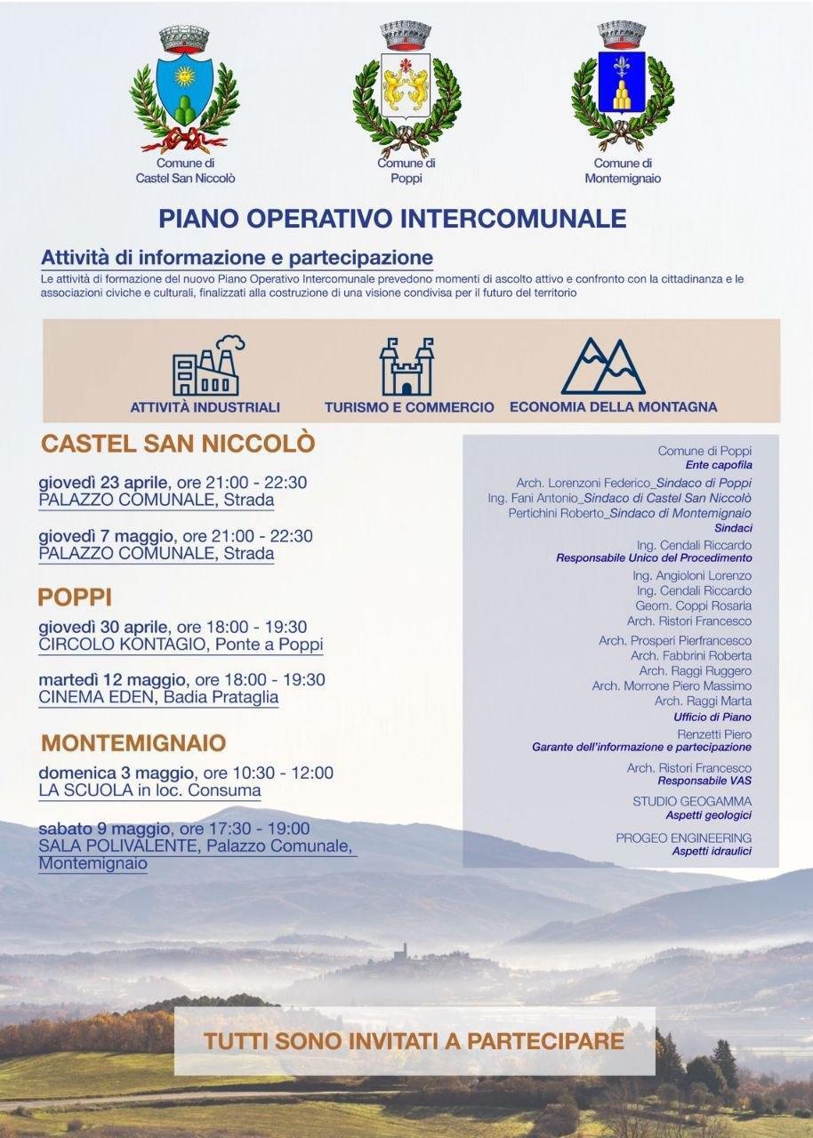 Piano Operativo Intercomunale Attività di informazione e partecipazione (ore 21:00 - 22:30)