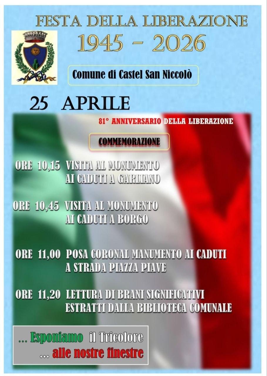 Festa della Liberazione 1945-2026 - 81° Anniversario della Liberazione (dalle ore 10.15)