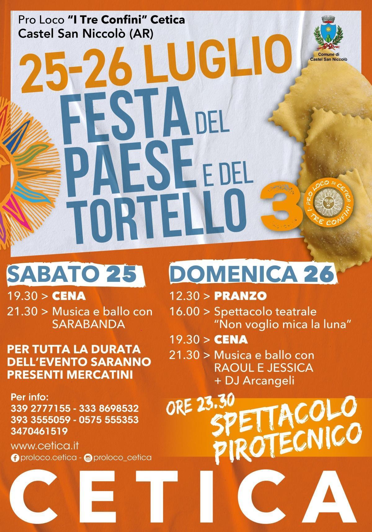 Festa del Paese del Tortello (dalle ore 12.30) Festa del Paese del Tortello (dalle ore 12.30)