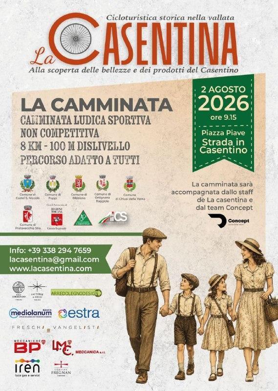 La Camminata - Camminata Ludico Sportiva non Competitiva 8 KM - 100 M dislivello, percorso adatto a tutti (inizio ore 9.15) 
