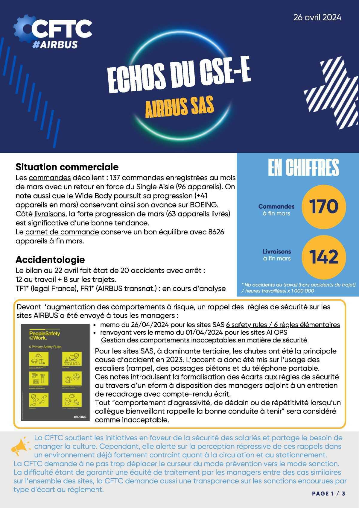 Echos du CSE-E - Airbus SAS - Avril 2024