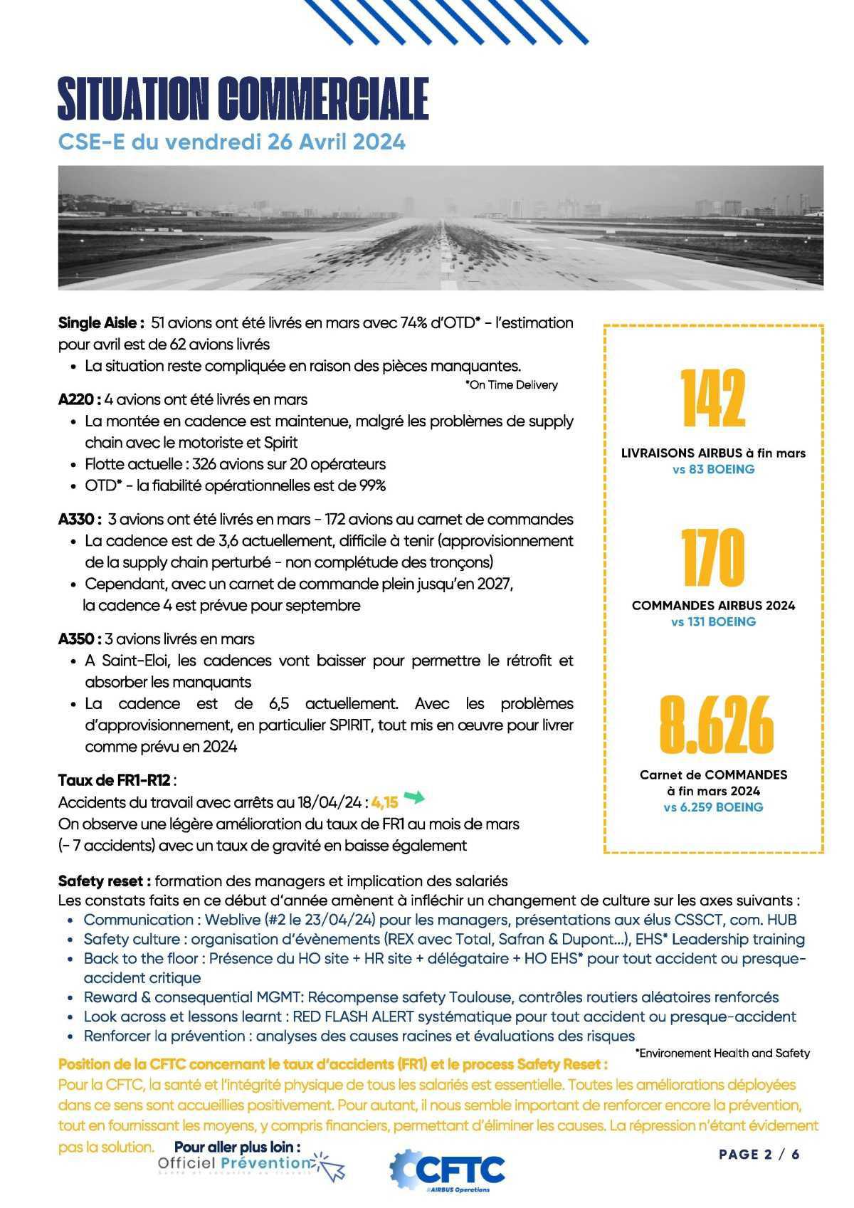 Echos du CSE-E - Airbus Operations - Avril 2024