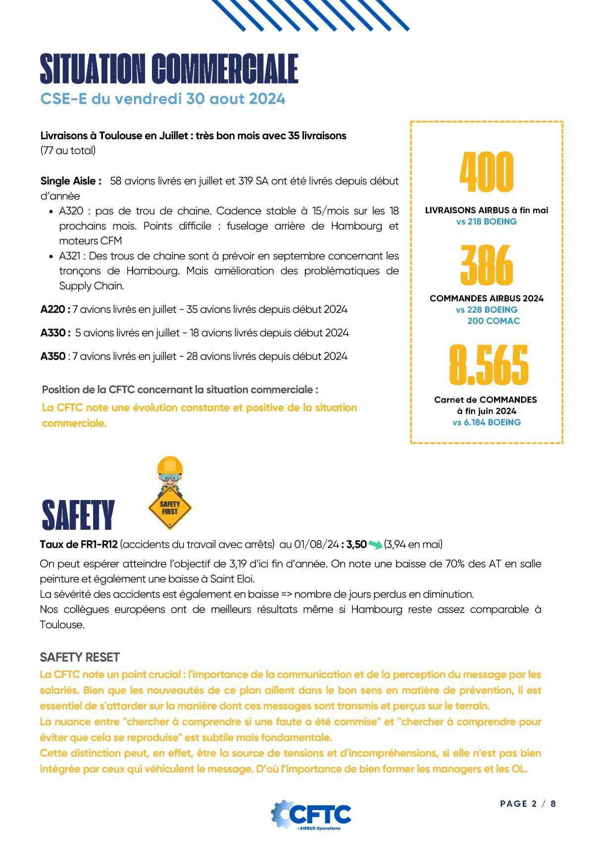 Echos du CSE-E - Airbus Operations - Août 2024