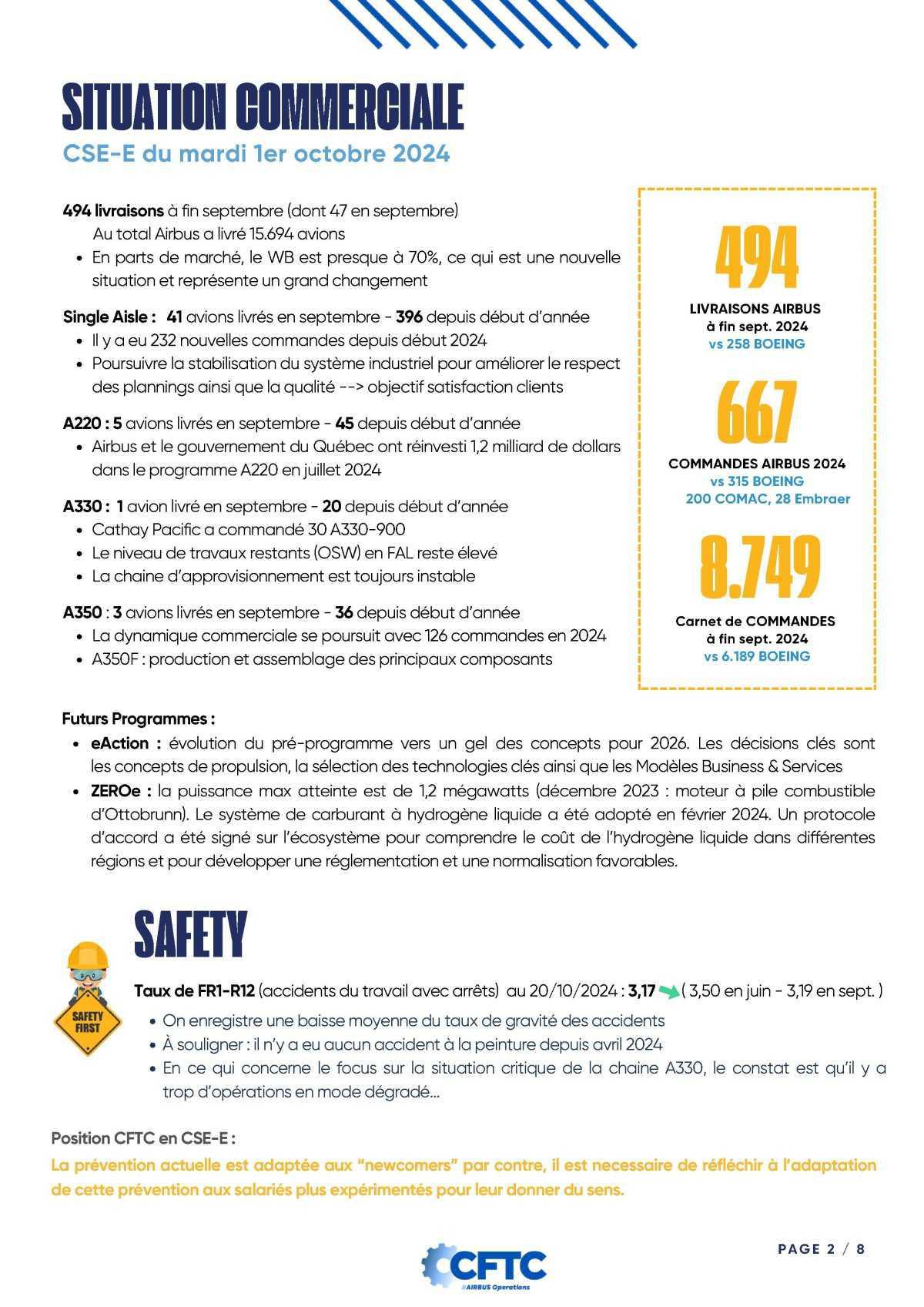 Echos du CSE-E - Airbus Operations - Octobre 2024