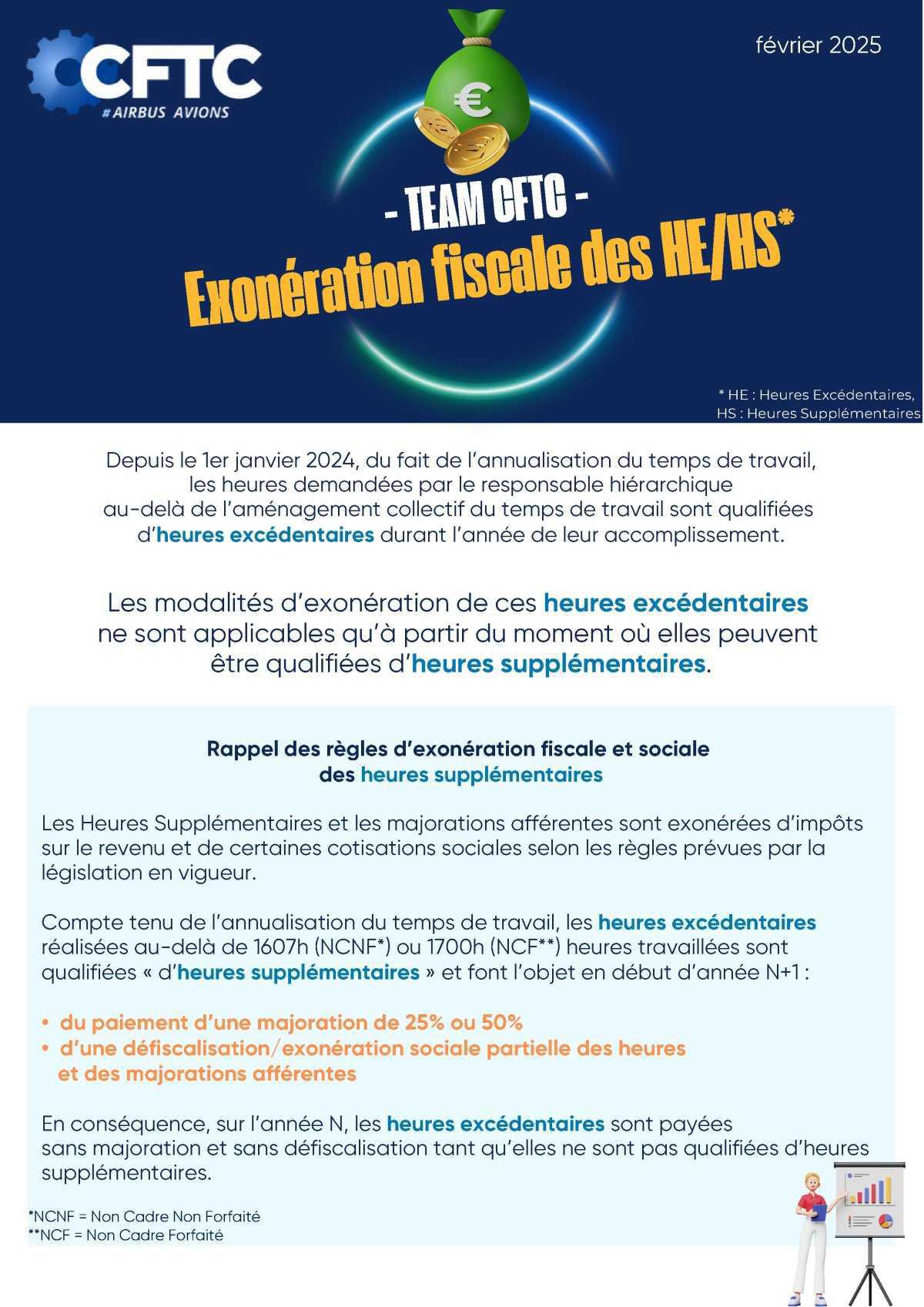 TRACT - Exonération fiscale des HE/HS - Février 2025
