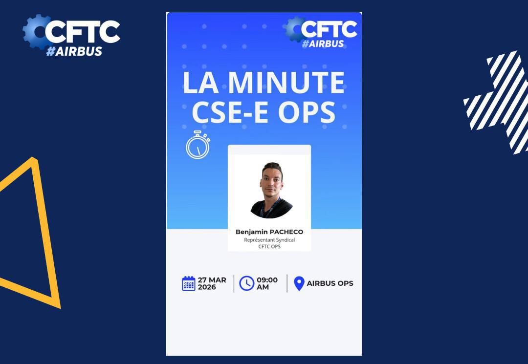 27 mars 2026 - La minute CSE-E OPS