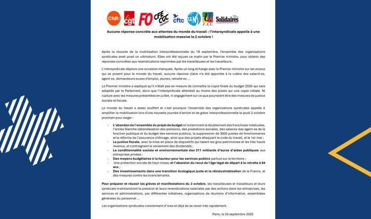  📢   journée de mobilisation du 02/10/2025.