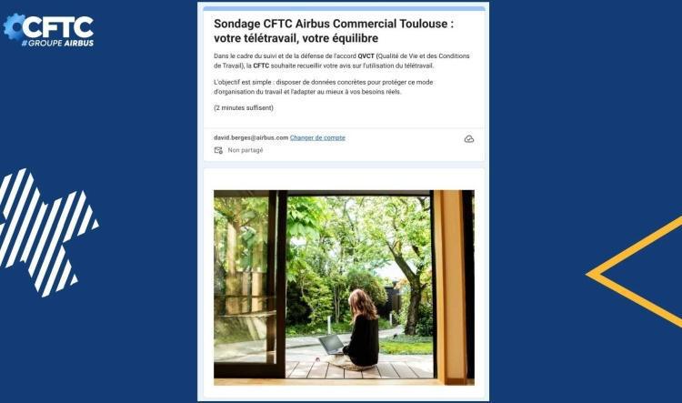  Sondage CFTC 💙 Le télétravail et vous