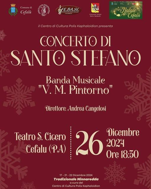 Concerto di Santo Stefano a cura della Banda musicale V. M. Pintorno (inizio ore 18.30)