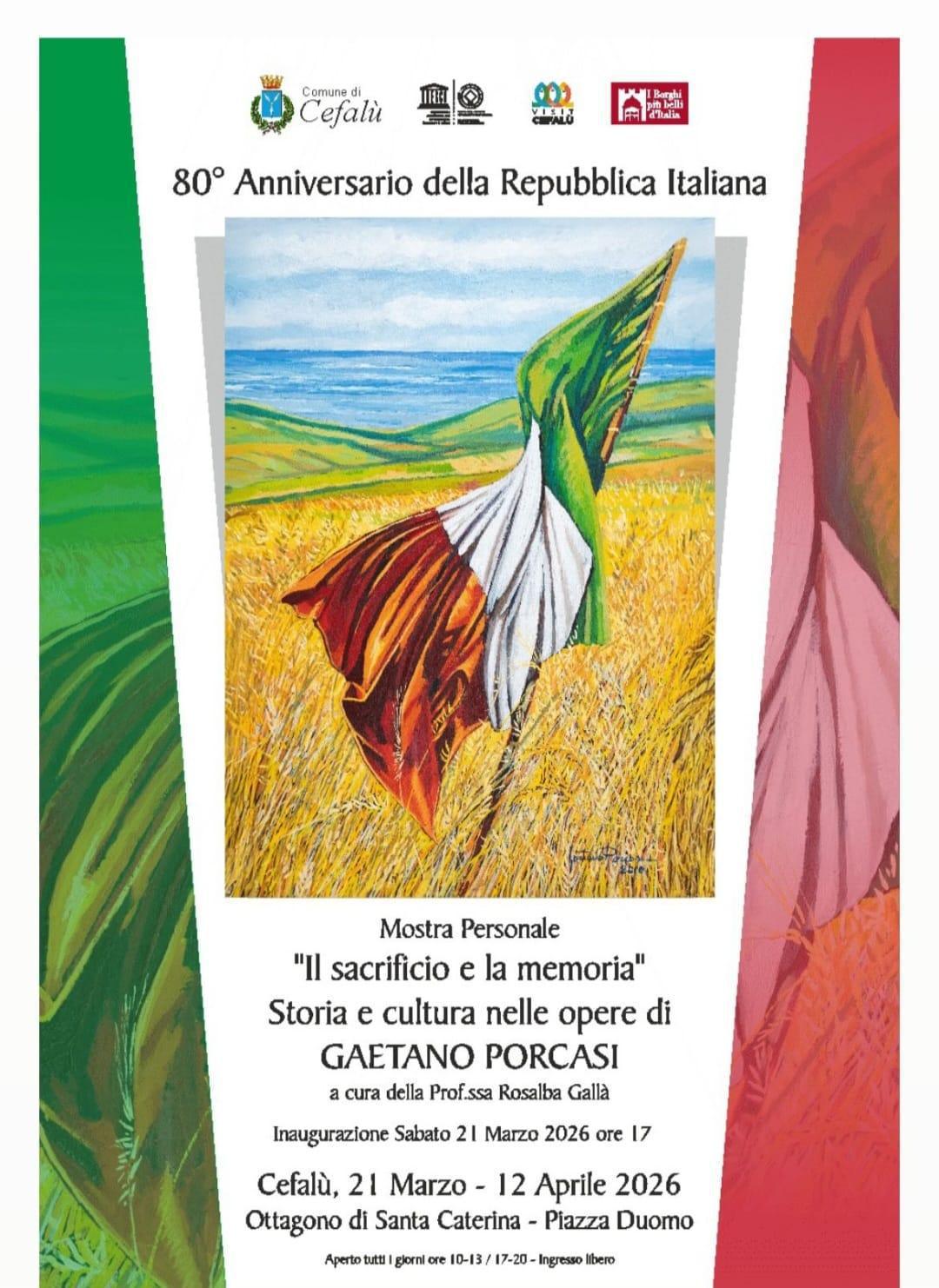 Mostra Personale "Il Sacrificio e la Memoria" Storia e cultura nelle opere di Gaetano Porcasi