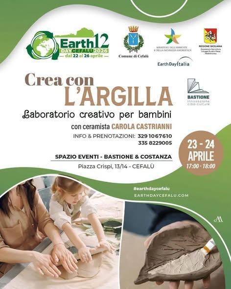 "Crea con l'argilla", laboratorio creativo per bambini a cura di Carola Castrianni (ore 17.00 - 18.30)