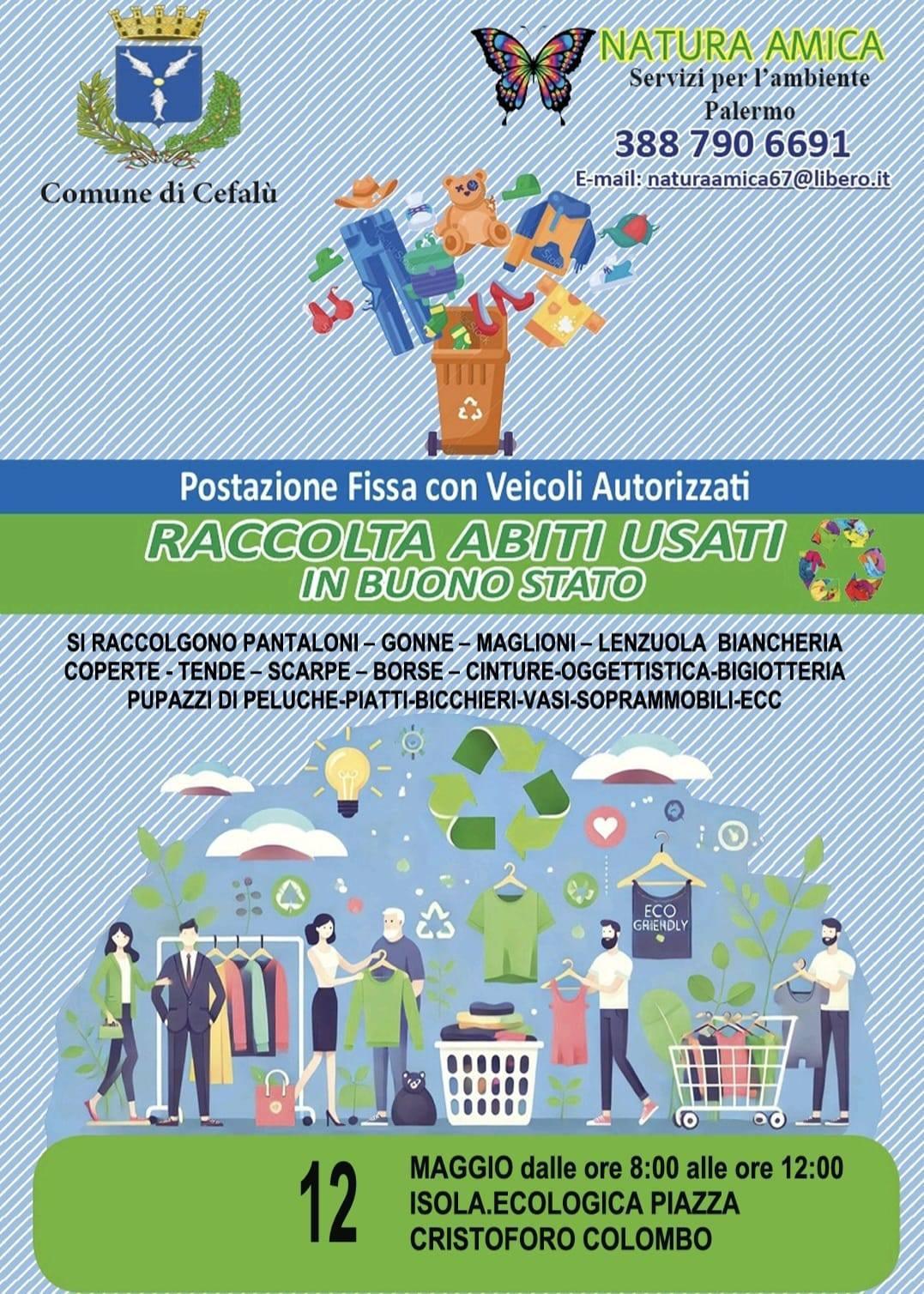 Raccolta Abiti Usati in Buono Stato (dalle ore 8:00 alle 12:00)