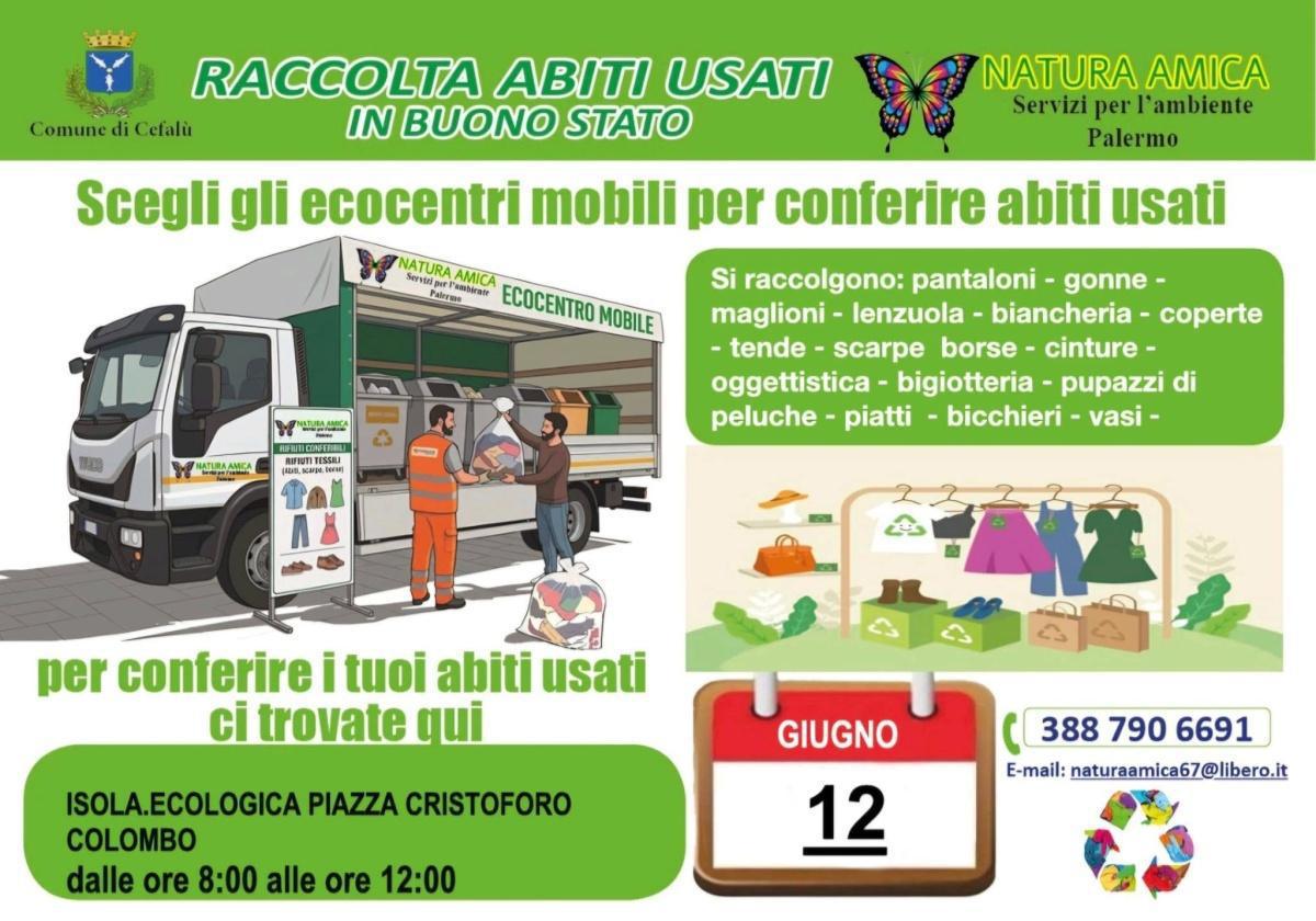 Raccolta Abiti Usati in Buono Stato (dalle ore 8:00 alle 12:00)