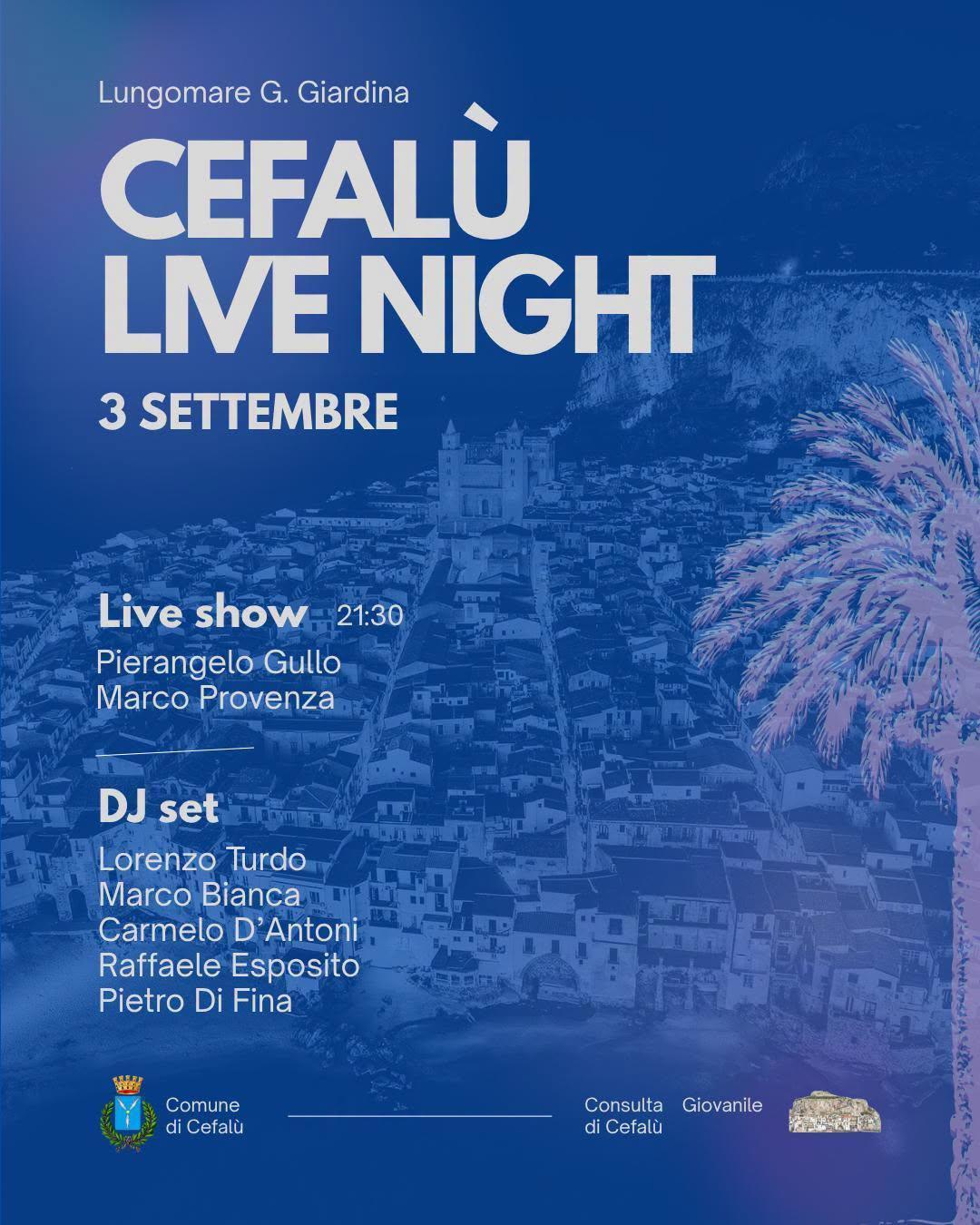 "Cefalù Live Night" (Inizio ore 21.30)