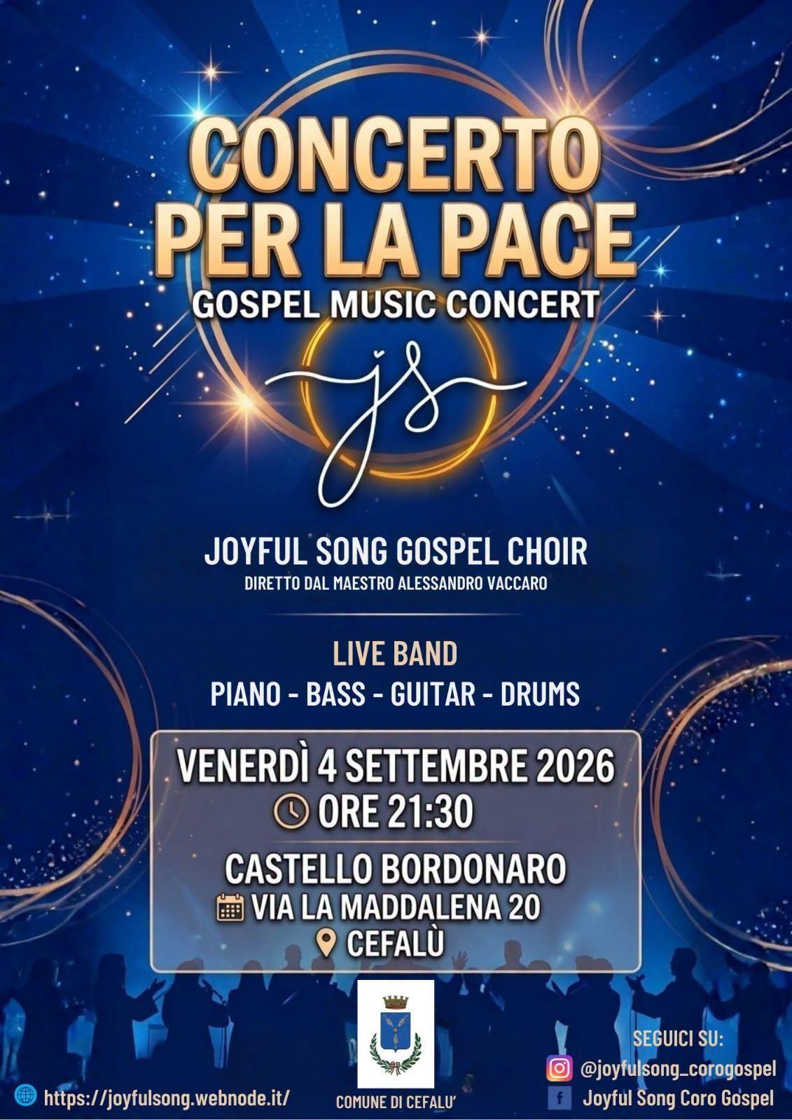 "Concerto per la Pace" (Inizio ore 21.30)