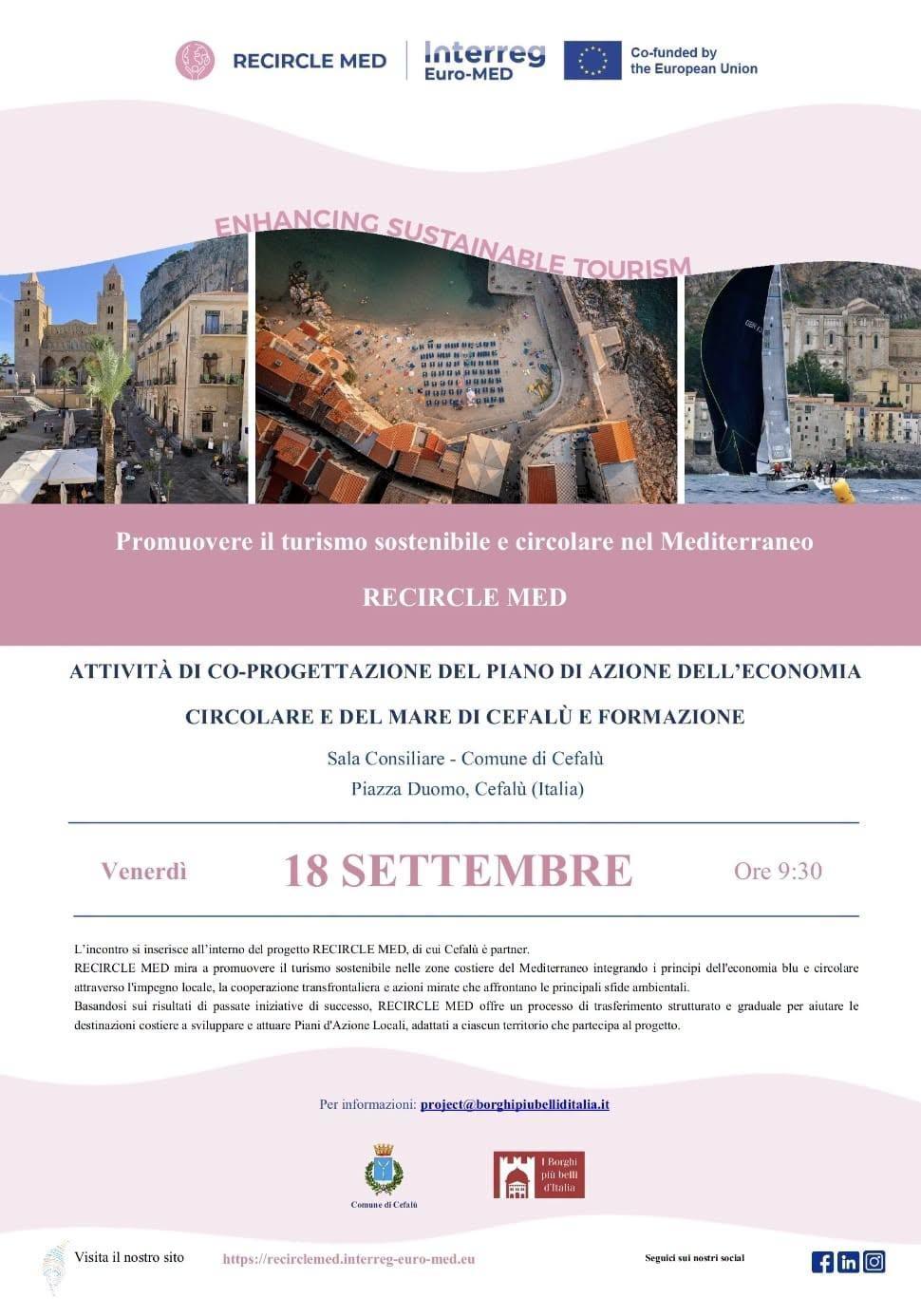 Economia circolare e sostenibilità - "RECIRCLE MED" (Dalle ore 9.30 alle 13.00)