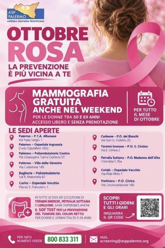 Ottobre Rosa- La Prevenzione è più vicina a te (Dalle 8.30 alle 17.30 )